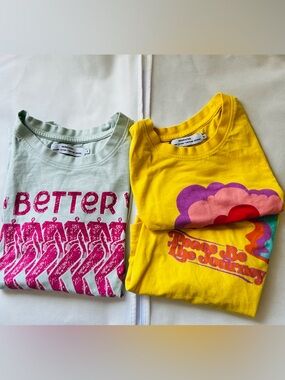Two Dedicated Graphic Tee - Light Green & Yellow